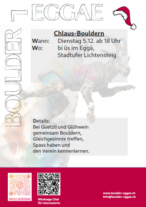 Flyer Chlausbouldern